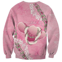 Hawaii Maui Island Flowers Lei Sweatshirt Lokelani Rose Pink