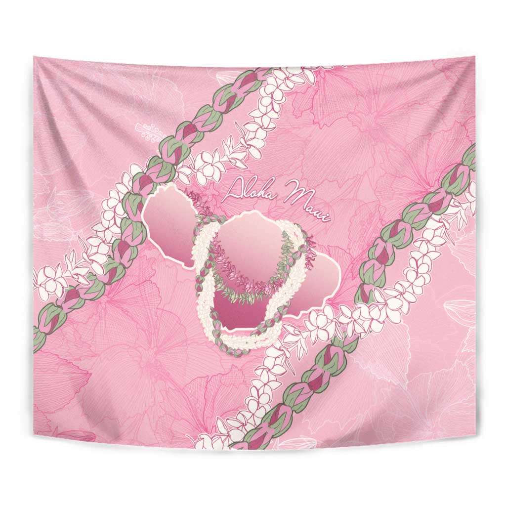 Hawaii Maui Island Flowers Lei Tapestry Lokelani Rose Pink
