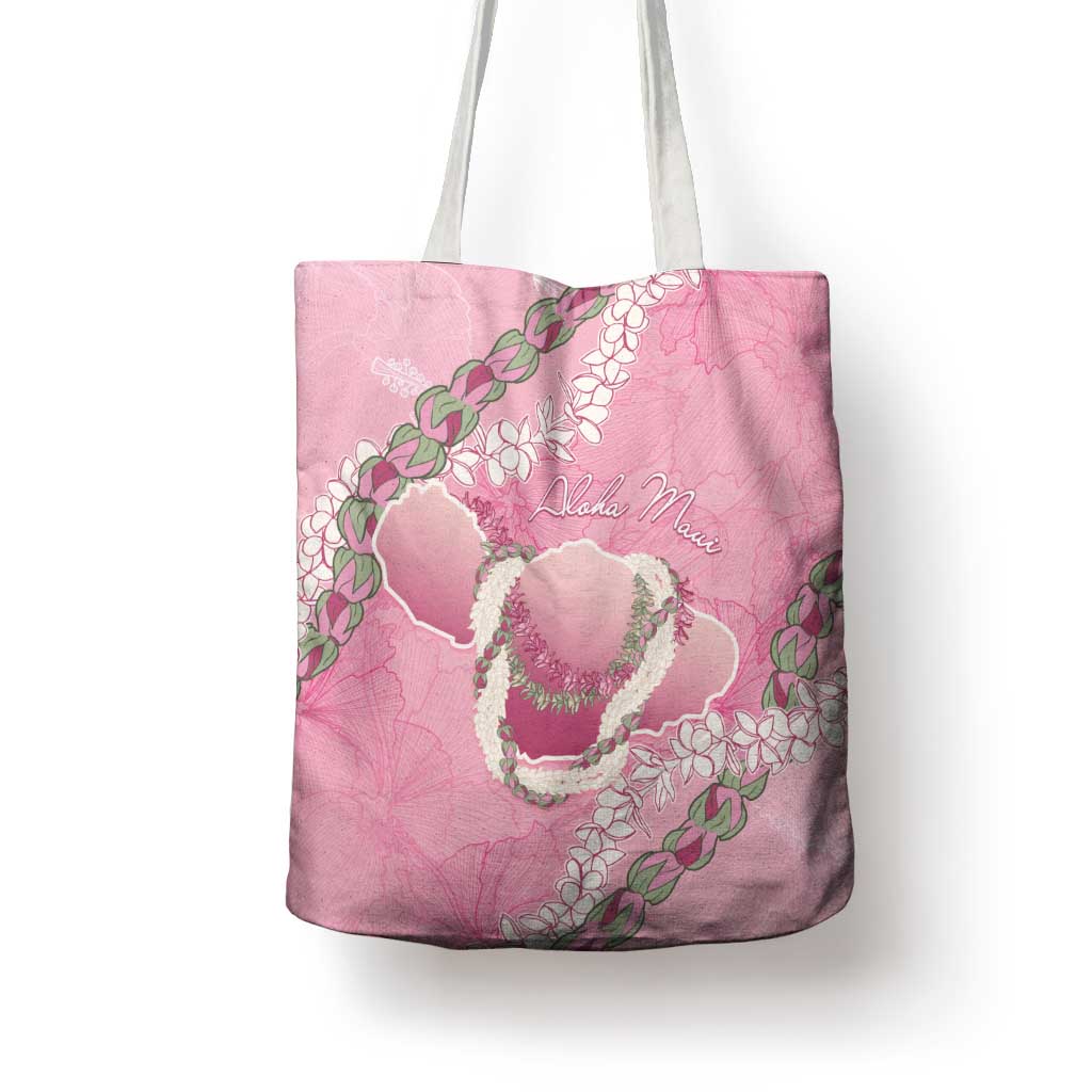 Hawaii Maui Island Flowers Lei Tote Bag Lokelani Rose Pink