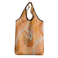 Hawaii Lanai Island Flowers Lei Grocery Bag Orange Kaunaoa Mix Maile