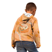 Hawaii Lanai Island Flowers Lei Kid Hoodie Orange Kaunaoa Mix Maile
