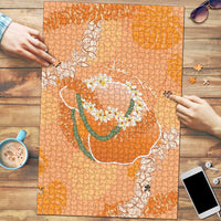 Hawaii Lanai Island Flowers Lei Puzzle Orange Kaunaoa Mix Maile