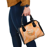 Hawaii Lanai Island Flowers Lei Shoulder Handbag Orange Kaunaoa Mix Maile LT7 - Polynesian Pride