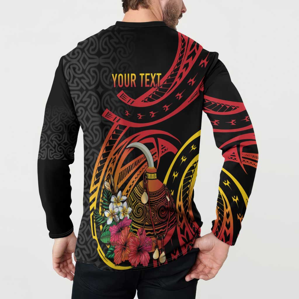 Personalized Milne Bay Button Sweatshirt PNG Lime Pot with Oro Tapa