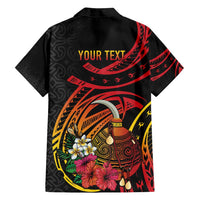 Personalized Milne Bay Family Matching Long Sleeve Bodycon Dress and Hawaiian Shirt PNG Lime Pot with Oro Tapa LT7 - Polynesian Pride