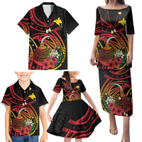 Personalized Milne Bay Family Matching Puletasi and Hawaiian Shirt PNG Lime Pot with Oro Tapa LT7 - Polynesian Pride