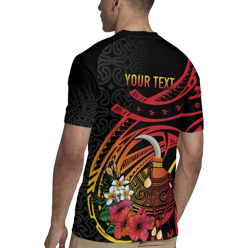 Personalized Milne Bay Rugby Jersey PNG Lime Pot with Oro Tapa