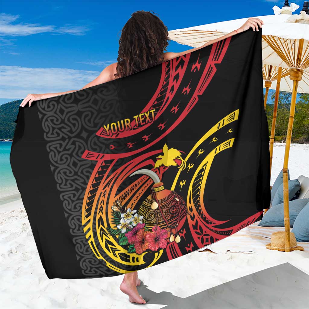 Personalized Milne Bay Sarong PNG Lime Pot with Oro Tapa