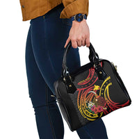 Personalized Milne Bay Shoulder Handbag PNG Lime Pot with Oro Tapa LT7 - Polynesian Pride