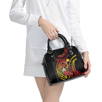 Personalized Milne Bay Shoulder Handbag PNG Lime Pot with Oro Tapa LT7 - Polynesian Pride