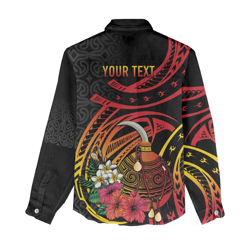 Personalized Milne Bay Women Casual Shirt PNG Lime Pot with Oro Tapa