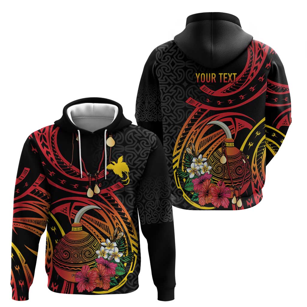 Personalized Milne Bay Zip Hoodie PNG Lime Pot with Oro Tapa
