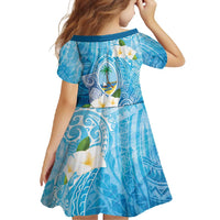 Hafa Adai Guam Chamorro Personalized Family Matching Mermaid Dress and Hawaiian Shirt Ocean Blue Latte Stone with Guasali LT7 - Polynesian Pride