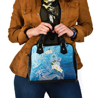 Hafa Adai Guam Chamorro Personalized Shoulder Handbag Ocean Blue Latte Stone with Guasali - Polynesian Pride