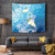 Hafa Adai Guam Chamorro Personalized Tapestry Ocean Blue Latte Stone with Guasali - Polynesian Pride