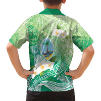Hafa Adai Guam Chamorro Personalized Family Matching Long Sleeve Bodycon Dress and Hawaiian Shirt Summer Green Latte Stone with Guasali LT7 - Polynesian Pride