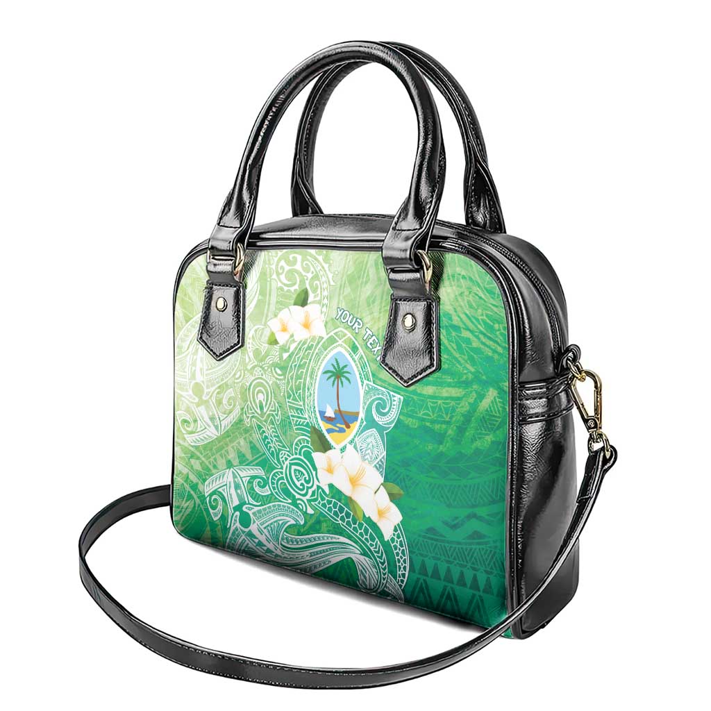 Hafa Adai Guam Chamorro Personalized Shoulder Handbag Summer Green Latte Stone with Guasali - Polynesian Pride
