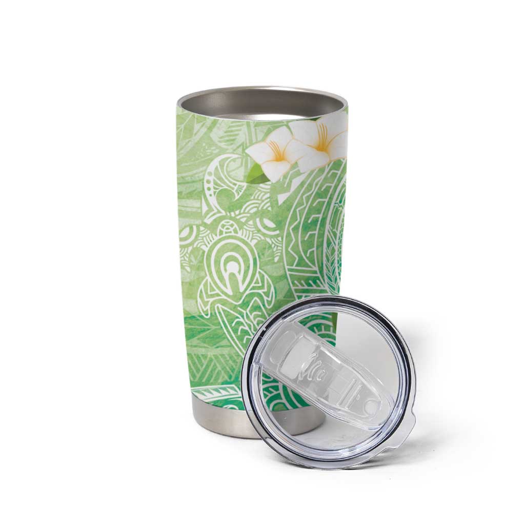 Hafa Adai Guam Chamorro Personalized Tumbler Cup Summer Green Latte Stone with Guasali - Polynesian Pride