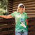Hafa Adai Guam Chamorro Personalized Women Polo Shirt Summer Green Latte Stone with Guasali - Polynesian Pride