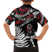 New Zealand Maori Rugby Personalised Hawaiian Shirt Ta Moko Silver Fern LT7 - Polynesian Pride