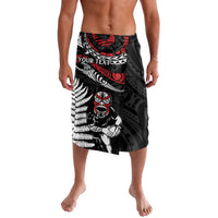 New Zealand Maori Rugby Personalised Lavalava Ta Moko Silver Fern LT7 Black - Polynesian Pride