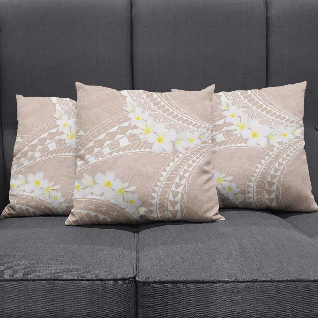 Polynesian Vintage Floral Pillow Cover Beige Motifs - Polynesian Pride