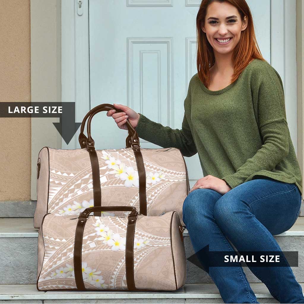 Polynesian Vintage Floral Travel Bag Beige Motifs - Polynesian Pride
