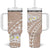 Polynesian Vintage Floral Tumbler With Handle Beige Motifs - Polynesian Pride