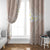 Polynesian Vintage Floral Window Curtain Beige Motifs - Polynesian Pride