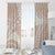 Polynesian Vintage Floral Window Curtain Beige Motifs - Polynesian Pride