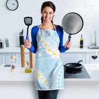Polynesian Vintage Floral Apron Azure Motifs - Polynesian Pride