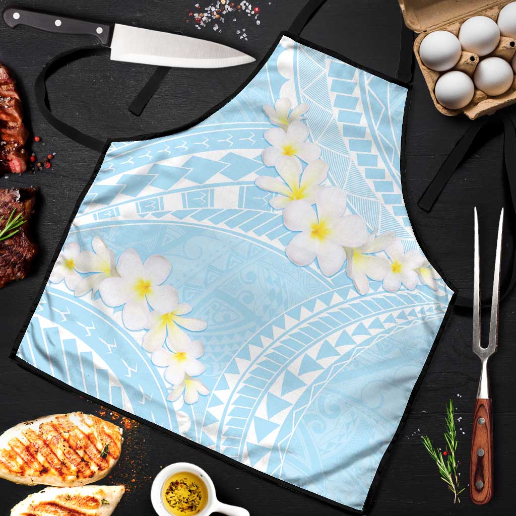 Polynesian Vintage Floral Apron Azure Motifs - Polynesian Pride