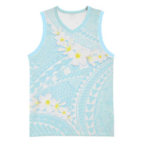 Polynesian Vintage Floral Basketball Jersey Azure Motifs LT7 Unisex Azure - Polynesian Pride