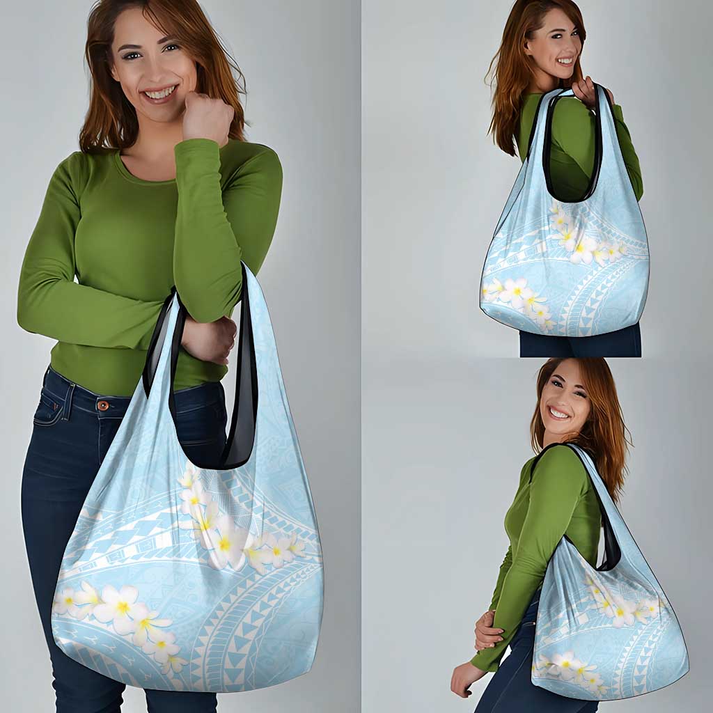 Polynesian Vintage Floral Grocery Bag Azure Motifs - Polynesian Pride