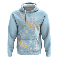 Polynesian Vintage Floral Hoodie Azure Motifs - Polynesian Pride