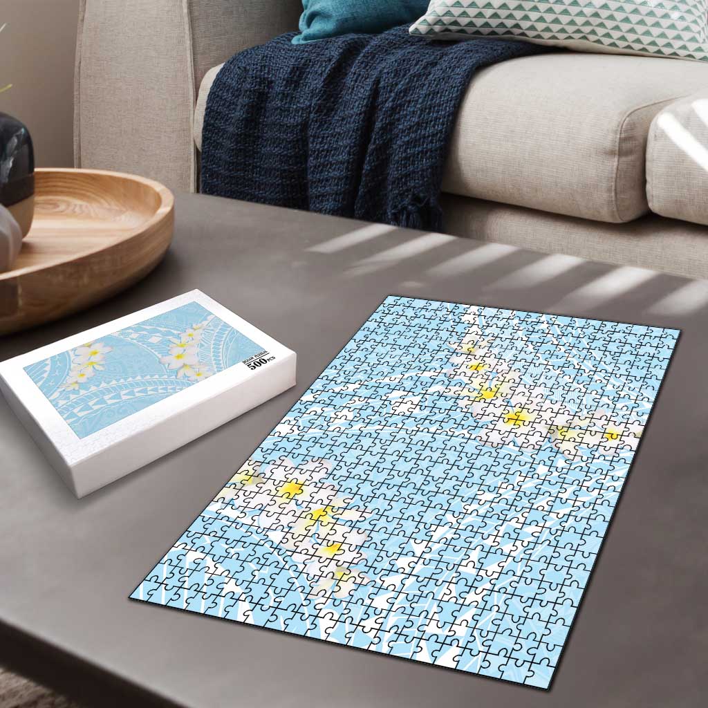 Polynesian Vintage Floral Puzzle Azure Motifs - Polynesian Pride