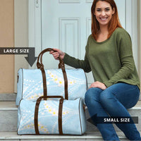 Polynesian Vintage Floral Travel Bag Azure Motifs - Polynesian Pride
