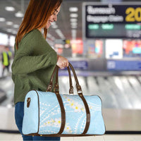 Polynesian Vintage Floral Travel Bag Azure Motifs - Polynesian Pride