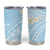 Polynesian Vintage Floral Tumbler Cup Azure Motifs - Polynesian Pride