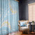 Polynesian Vintage Floral Window Curtain Azure Motifs - Polynesian Pride