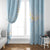 Polynesian Vintage Floral Window Curtain Azure Motifs - Polynesian Pride