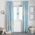 Polynesian Vintage Floral Window Curtain Azure Motifs - Polynesian Pride