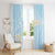 Polynesian Vintage Floral Window Curtain Azure Motifs - Polynesian Pride