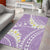 Polynesian Vintage Floral Area Rug Lavender Motifs - Polynesian Pride