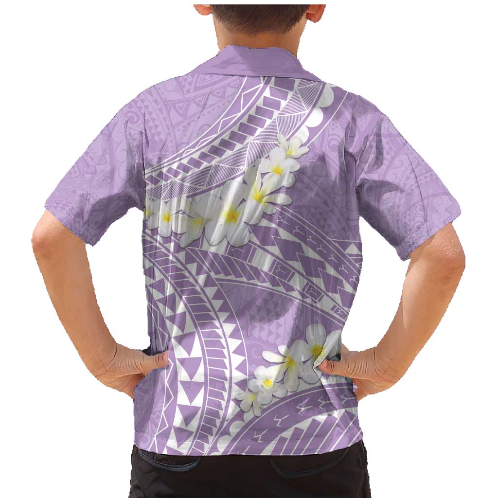 Polynesian Vintage Floral Family Matching Mermaid Dress and Hawaiian Shirt Lavender Motifs LT7 - Polynesian Pride