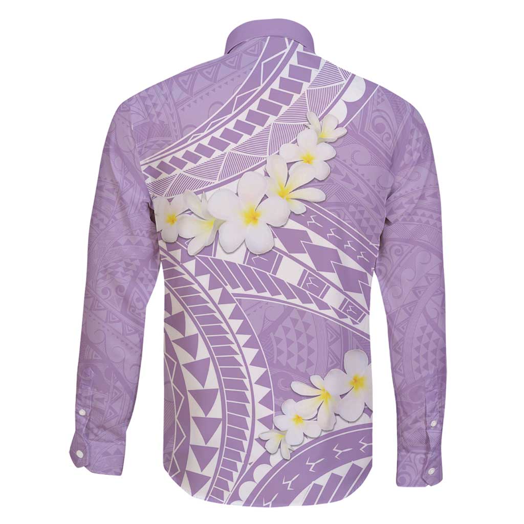 Polynesian Vintage Floral Family Matching Mermaid Dress and Hawaiian Shirt Lavender Motifs LT7 - Polynesian Pride