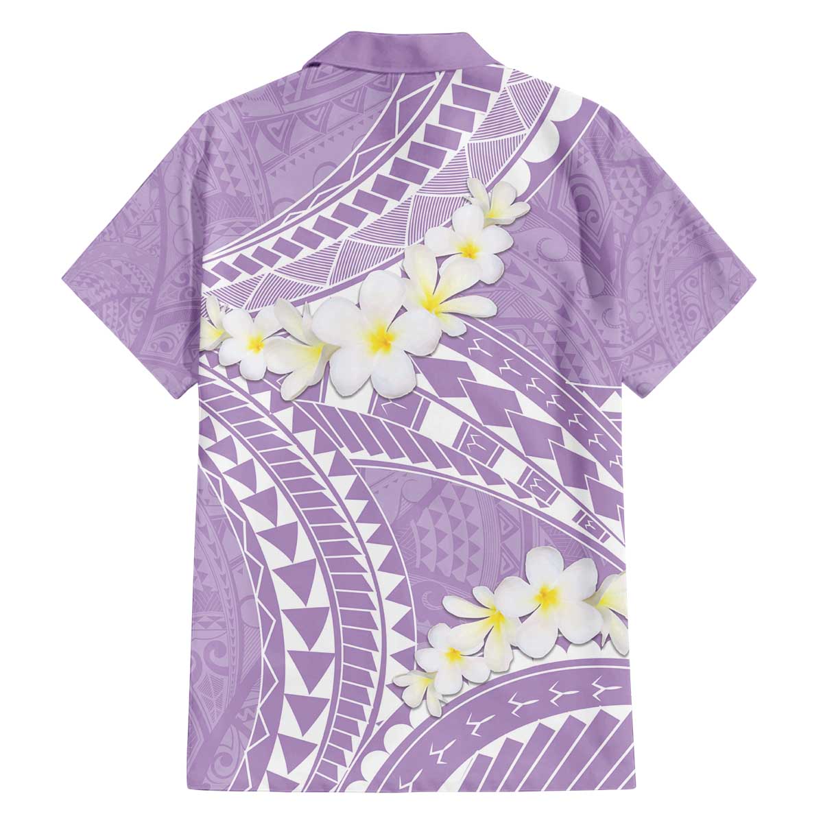Polynesian Vintage Floral Family Matching Off The Shoulder Long Sleeve Dress and Hawaiian Shirt Lavender Motifs LT7 - Polynesian Pride