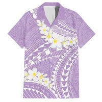 Polynesian Vintage Floral Family Matching Tank Maxi Dress and Hawaiian Shirt Lavender Motifs LT7 Dad's Shirt - Short Sleeve Lavender - Polynesian Pride
