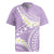 Polynesian Vintage Floral Rugby Jersey Lavender Motifs - Polynesian Pride