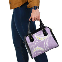 Polynesian Vintage Floral Shoulder Handbag Lavender Motifs - Polynesian Pride